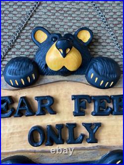 Big Sky Carvers Bearfoots Bears Welcome Sign Plaque Jeff Fleming Bear Feet Only