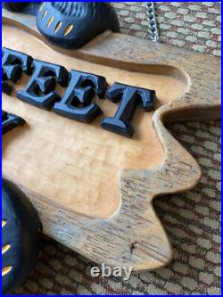 Big Sky Carvers Bearfoots Bears Welcome Sign Plaque Jeff Fleming Bear Feet Only