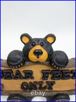 Big Sky Carvers Bearfoots Bears Welcome Sign Plaque Jeff Fleming Bear Feet Only