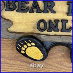 Big Sky Carvers Bearfoots Bears Welcome Sign Plaque Jeff Fleming Bear Feet Only