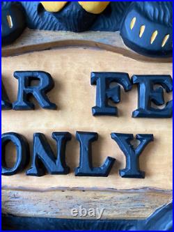 Big Sky Carvers Bearfoots Bears Welcome Sign Plaque Jeff Fleming Bear Feet Only