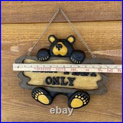 Big Sky Carvers Bearfoots Bears Welcome Sign Plaque Jeff Fleming Bear Feet Only