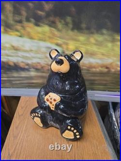 Big Sky Carvers Bearfoots Bears by Jeff Fleming Bear Cookie Jar Ceramic with Lid