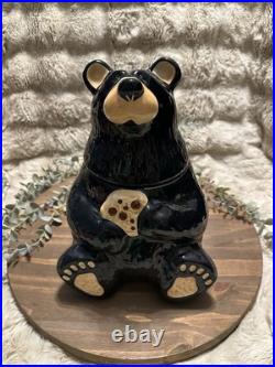 Big Sky Carvers Bearfoots Bears by Jeff Fleming Bear Cookie Jar Ceramic with Lid