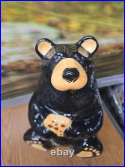 Big Sky Carvers Bearfoots Bears by Jeff Fleming Bear Cookie Jar Ceramic with Lid