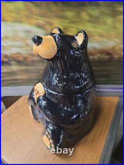 Big Sky Carvers Bearfoots Bears by Jeff Fleming Bear Cookie Jar Ceramic with Lid