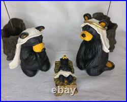 Big Sky Carvers Bearfoots Beartivity 7 Pc Nativity Set Jeff Fleming Retired