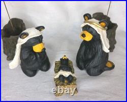 Big Sky Carvers Bearfoots Beartivity 7 Pc Nativity Set Jeff Fleming Retired