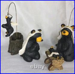 Big Sky Carvers Bearfoots Beartivity 7 Pc Nativity Set Jeff Fleming Retired