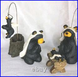 Big Sky Carvers Bearfoots Beartivity 7 Pc Nativity Set Jeff Fleming Retired