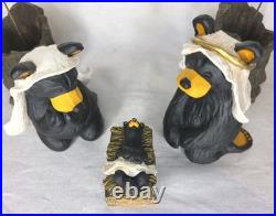Big Sky Carvers Bearfoots Beartivity 7 Pc Nativity Set Jeff Fleming Retired
