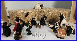 Big Sky Carvers Bearfoots Beartivity By Fleming Nativity Figurine Bears 15 Pcs