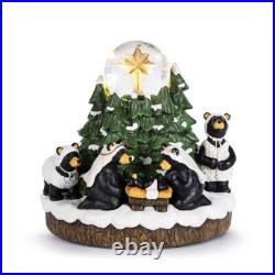 Big Sky Carvers Bearfoots Beartivity Musical Snow Globe
