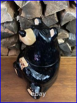 Big Sky Carvers Bearfoots Black Bear Cookie Jar Bear Foots Jeff Fleming Cabin
