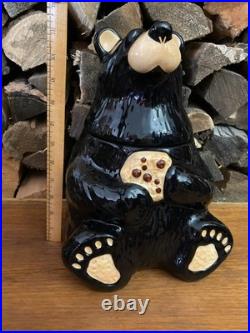 Big Sky Carvers Bearfoots Black Bear Cookie Jar Bear Foots Jeff Fleming Cabin