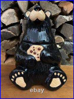 Big Sky Carvers Bearfoots Black Bear Cookie Jar Bear Foots Jeff Fleming Cabin