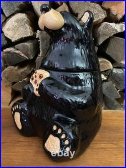 Big Sky Carvers Bearfoots Black Bear Cookie Jar Bear Foots Jeff Fleming Cabin