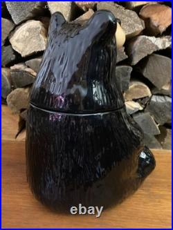 Big Sky Carvers Bearfoots Black Bear Cookie Jar Bear Foots Jeff Fleming Cabin