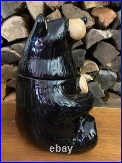 Big Sky Carvers Bearfoots Black Bear Cookie Jar Bear Foots Jeff Fleming Cabin