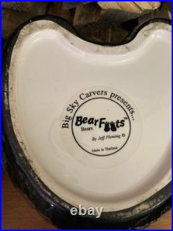 Big Sky Carvers Bearfoots Black Bear Cookie Jar Bear Foots Jeff Fleming Cabin