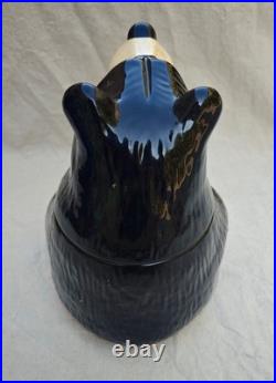Big Sky Carvers Bearfoots Black Bear Cookie Jar Holding Cookie Jeff Fleming 14