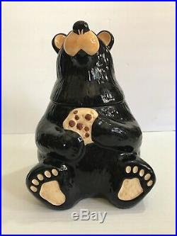 Big Sky Carvers Bearfoots Black Bear Cookie Jar Jeff Fleming