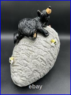 Big Sky Carvers Bearfoots Black Bear On Bee Hive Cookie Jar Jeff Fleming Rare