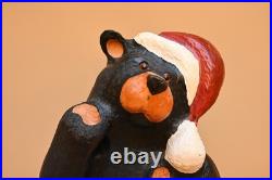 Big Sky Carvers Bearfoots Black Santa Bear Sculpture Decoy Carving Jeff Fleming