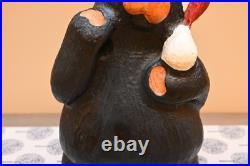 Big Sky Carvers Bearfoots Black Santa Bear Sculpture Decoy Carving Jeff Fleming Big Sky Carvers Bearfoots Black Santa Bear Sculpture Decoy Carving Jeff Fleming