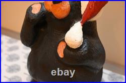 Big Sky Carvers Bearfoots Black Santa Bear Sculpture Decoy Carving Jeff Fleming Big Sky Carvers Bearfoots Black Santa Bear Sculpture Decoy Carving Jeff Fleming
