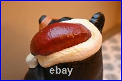 Big Sky Carvers Bearfoots Black Santa Bear Sculpture Decoy Carving Jeff Fleming