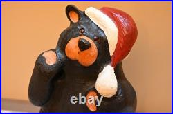 Big Sky Carvers Bearfoots Black Santa Bear Sculpture Decoy Carving Jeff Fleming Big Sky Carvers Bearfoots Black Santa Bear Sculpture Decoy Carving Jeff Fleming
