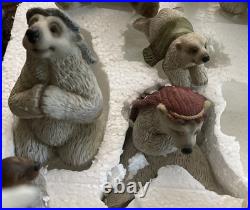 Big Sky Carvers Bearfoots By Phyllis Driscoll Polartivity 10pc Nativity RARE
