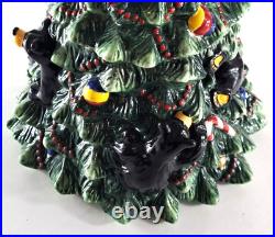 Big Sky Carvers Bearfoots Cookie Jar Black Bears In Christmas Tree Jeff Fleming