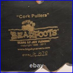 Big Sky Carvers Bearfoots Cork Pullers Wine Bottle Holder Jeff Fleming Bear
