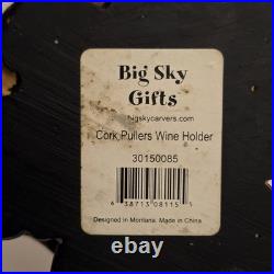 Big Sky Carvers Bearfoots Cork Pullers Wine Bottle Holder Jeff Fleming Bear