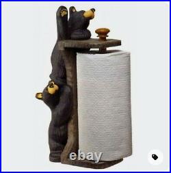 Big Sky Carvers Bearfoots Curious Cubs Paper Towel Holder Jeff Fleming