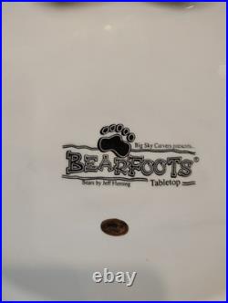 Big Sky Carvers, Bearfoots, Jeff Fleming, Holiday, Black Bear, Cookie Jar, Rare