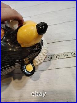 Big Sky Carvers, Bearfoots, Jeff Fleming, Holiday, Black Bear, Cookie Jar, Rare