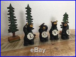 Big Sky Carvers Bearfoots LOVE Bears (includes 3 trees) RARE VINTAGE