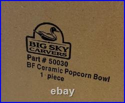 Big Sky Carvers Bearfoots Large Bear Popcorn Bowl New With Box 50030 Country Cabin