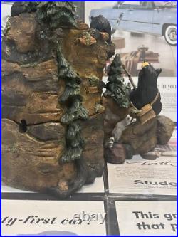 Big Sky Carvers Bearfoots MOUNTAIN FOUNTAIN Bear Statue By Jeff Fleming NO PUMP