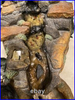 Big Sky Carvers Bearfoots MOUNTAIN FOUNTAIN Bear Statue By Jeff Fleming READ