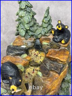 Big Sky Carvers Bearfoots Mountain Fountain Jeff Fleming Bear Waterfall Decor