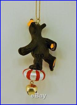 Big Sky Carvers Bearfoots Peppermint Bear Christmas Tree Ornament Free Shipping