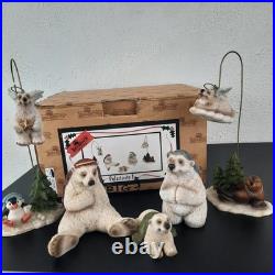 Big Sky Carvers Bearfoots Polartivity 7 Piece Set Polar Bear Nativity Set w BOX
