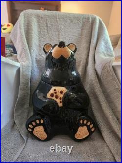 Big Sky Carvers Bearfoots Tabletop Bear Cookie Jar Jeff Fleming Food Collectible