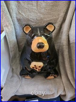 Big Sky Carvers Bearfoots Tabletop Bear Cookie Jar Jeff Fleming Food Collectible