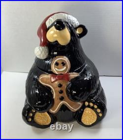 Big Sky Carvers Bearfoots Tabletop Bear Gingerbread Jar Jeff Fleming Collectible