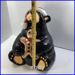 Big Sky Carvers Bearfoots Tabletop Bear Gingerbread Jar Jeff Fleming Collectible
